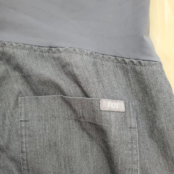 Figs Yola Maternity Technical Collection Scrub Pants in Heather Gray - Large - Picture 6 of 13